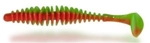 Nástraha T-Worm Paddler 5,5cm 1,5g 6ks Zelená/Oranžová
